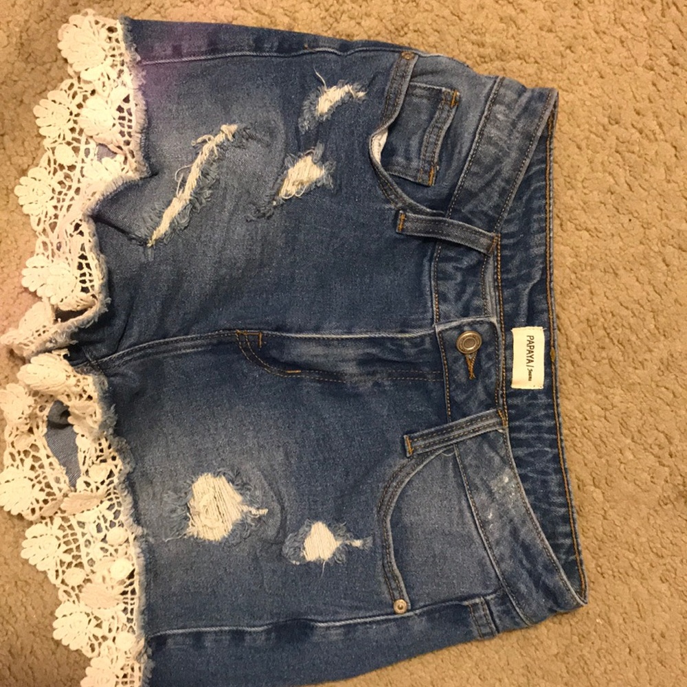 Papaya jean shorts